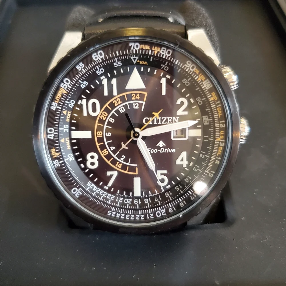 Citizen Promaster Nighthawk men's watch with Black Leather Strap - Picture 7 of 7